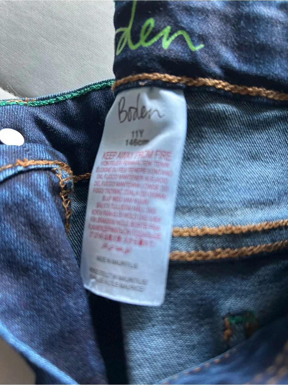 Dark Blue Denim Jeans Boden Boys 11y